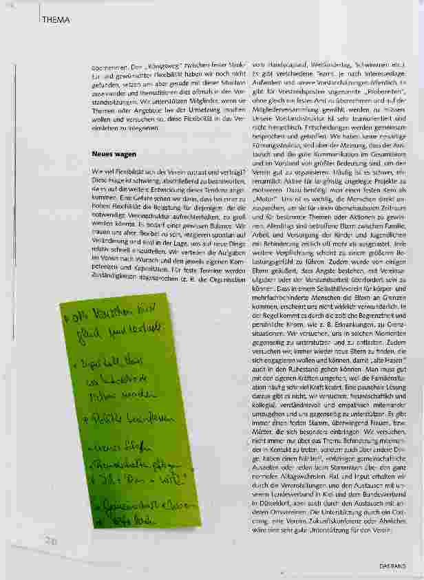 Vorschauseite 3: Wir sind sehr zufrieden mit unserem Verein