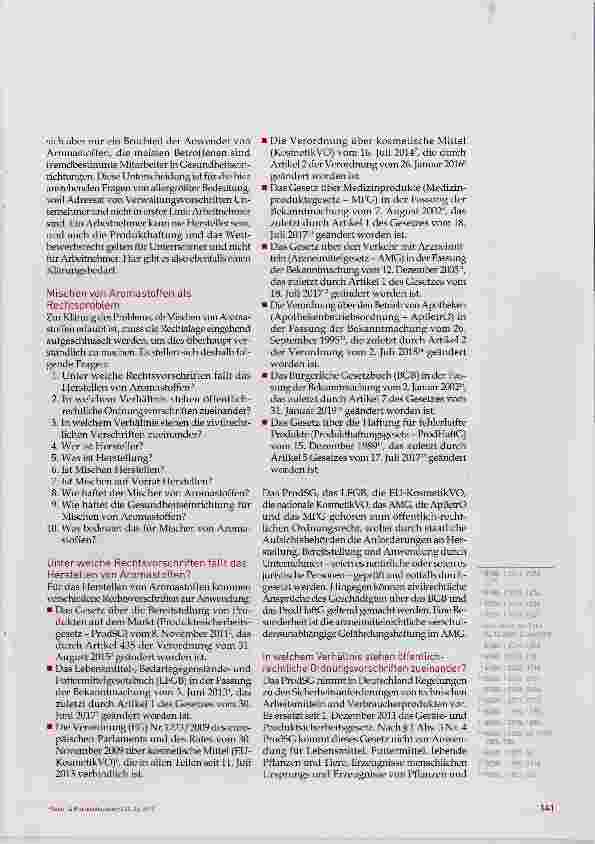 Vorschauseite 2: Ist das Mischen von Aromastoffen erlaubt? Teil 1