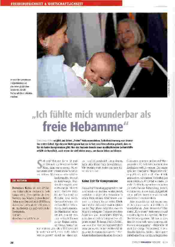 Vorschauseite 1: Ich fühlte mich wunderbar als freie Hebamme