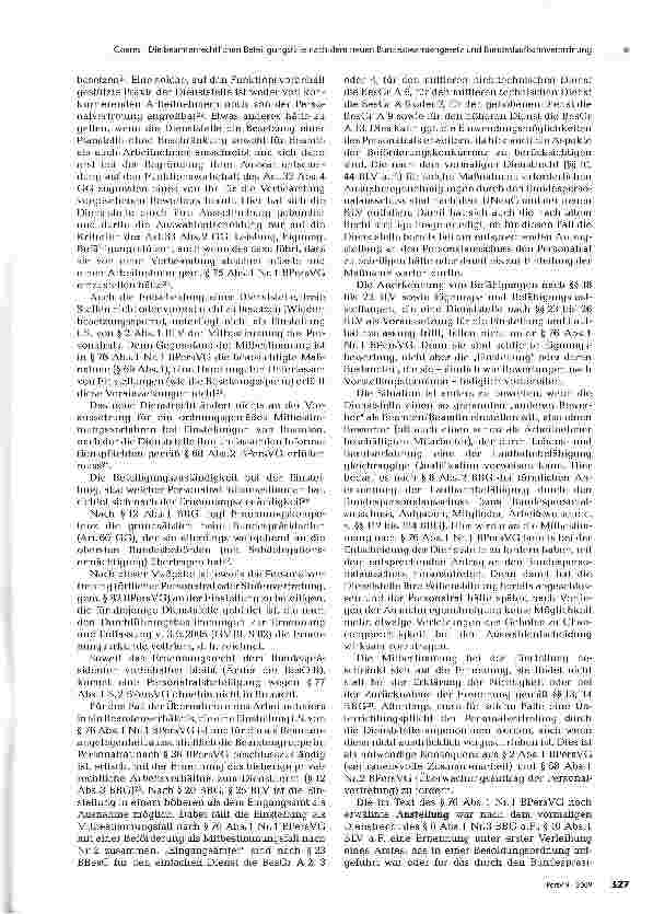 Vorschauseite 4: Die beamtenrechtlichen Beteiligungsfälle nach dem neuen Bundesbeamtengesetz und der neuen Bundeslaufbahnverordnung