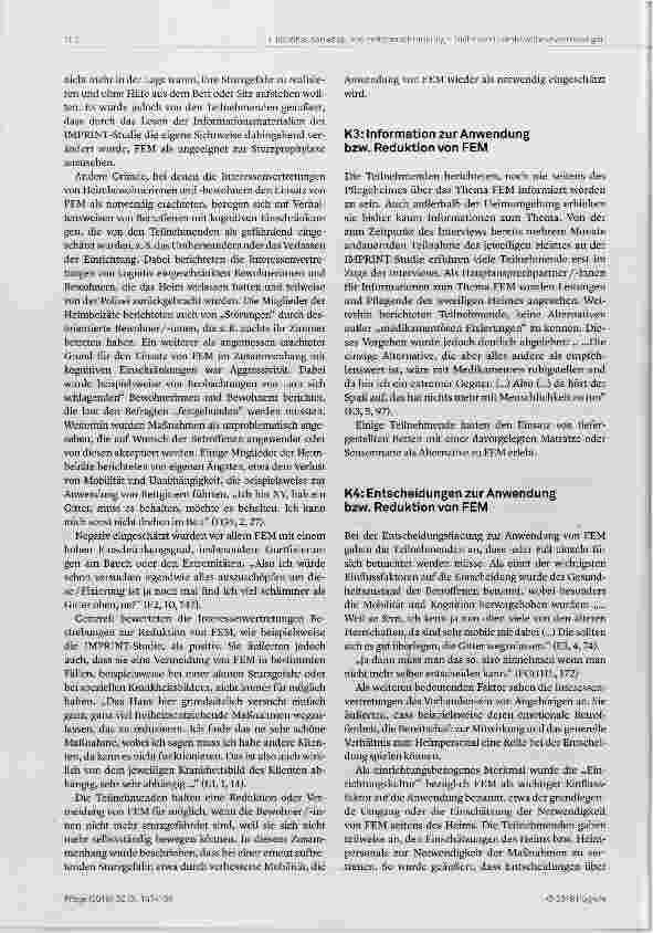 Vorschauseite 6: Freiheitseinschränkung aus Sicht der Interessenvertretungen von Pflegeheimbewohnerinnen und -bewohnern ene qualitative Studie