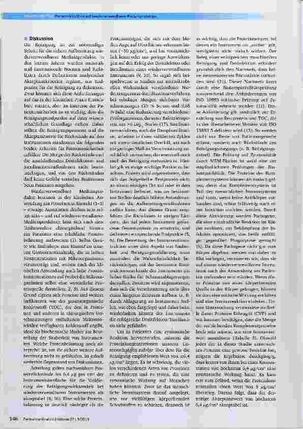 Vorschauseite 5: Proteinrückstände auf wiederverwendbaren Medizinprodukten und ihre Auswirkungen auf die Patientensicherheit
