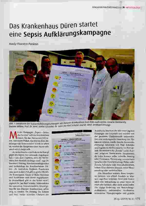 Vorschauseite 1: Das Krankenhaus Düren startet eine Sepsis Aufklärungskampagne