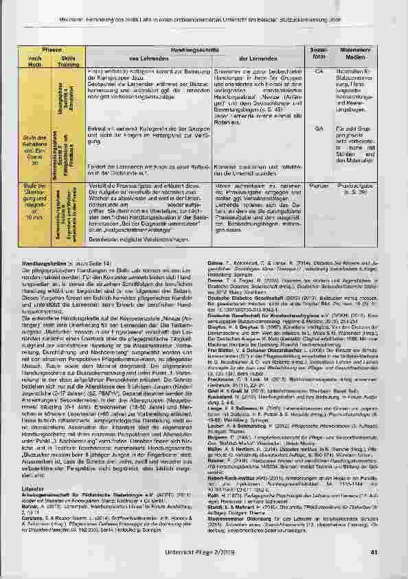 Vorschauseite 5: Einbindung des Skills Labs in einen problemorientierten Unterricht am Beispiel; Blutzuckermessung üben