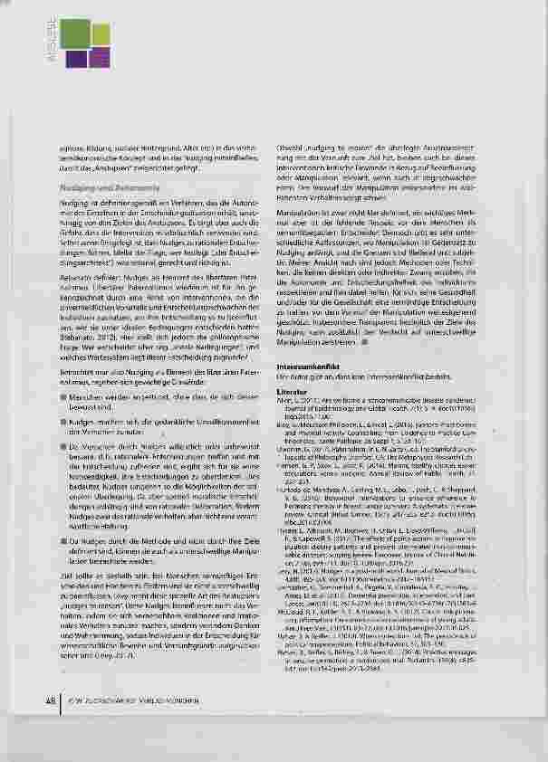 Vorschauseite 5: Nudging - wie motiviert man Krebspatienten, ihren Lebensstil zu ändern?
