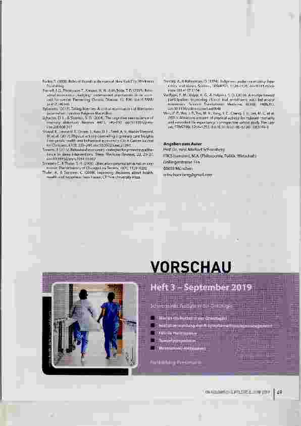 Vorschauseite 6: Nudging - wie motiviert man Krebspatienten, ihren Lebensstil zu ändern?