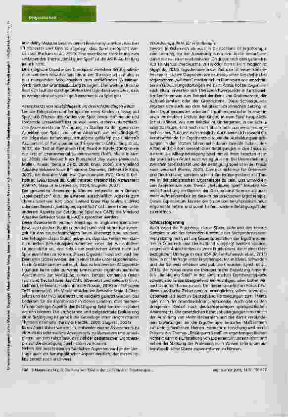 Vorschauseite 6: LASSET DAS SPIELEN BEGINNEN! Die Rolle von Spiel in der pädiatrischen Ergotherapie - Eine Befragung in Österreich und Deutschland