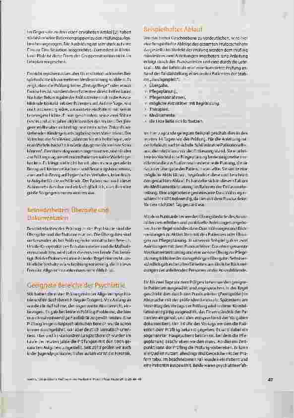 Vorschauseite 4: Die praktische Prüfung in der Psychiatrie
