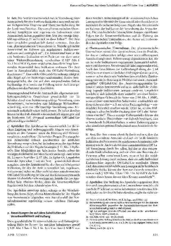 Vorschauseite 4: Aut-Idem Substitution und Off-Label-Use -Wirtschaftlichkeit auf Kosten der Arzneimittelsicherheit?