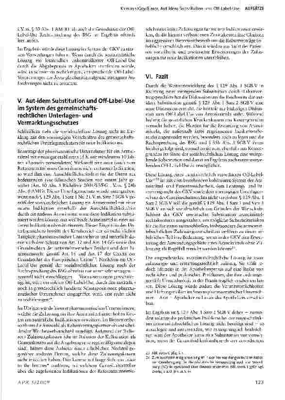 Vorschauseite 6: Aut-Idem Substitution und Off-Label-Use -Wirtschaftlichkeit auf Kosten der Arzneimittelsicherheit?