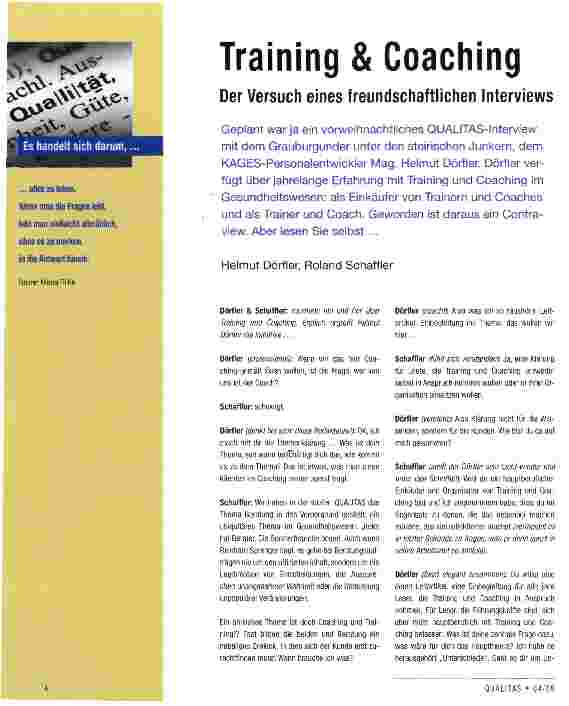 Vorschauseite 1: Training & Coaching