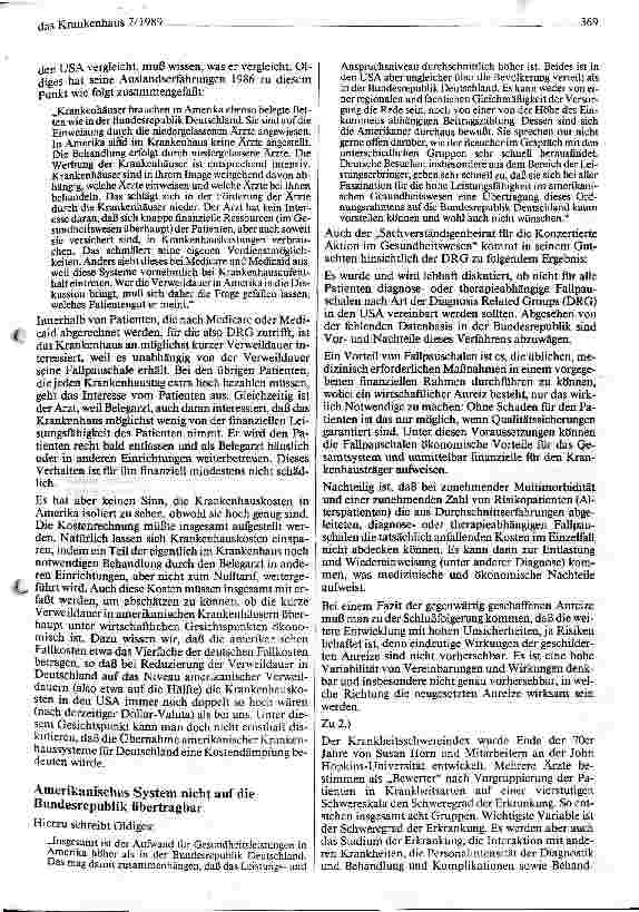 Vorschauseite 5: Möglichkeiten und Chancen diagnosebezogener Fallpauschalen und anderer alternativer Entgeltungssysteme