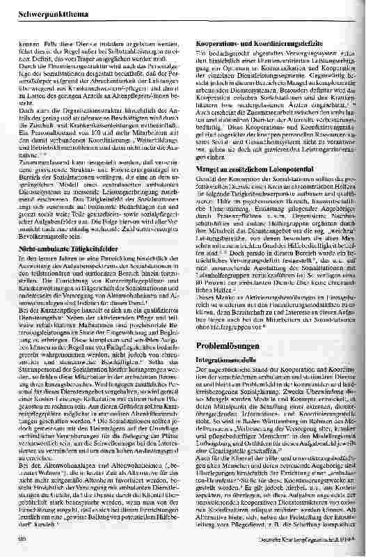 Vorschauseite 3: Sozialstationen in einer alternden Gesellschaft Probleme, Modelle und Perspektiven der ambulanten Pflegedienste