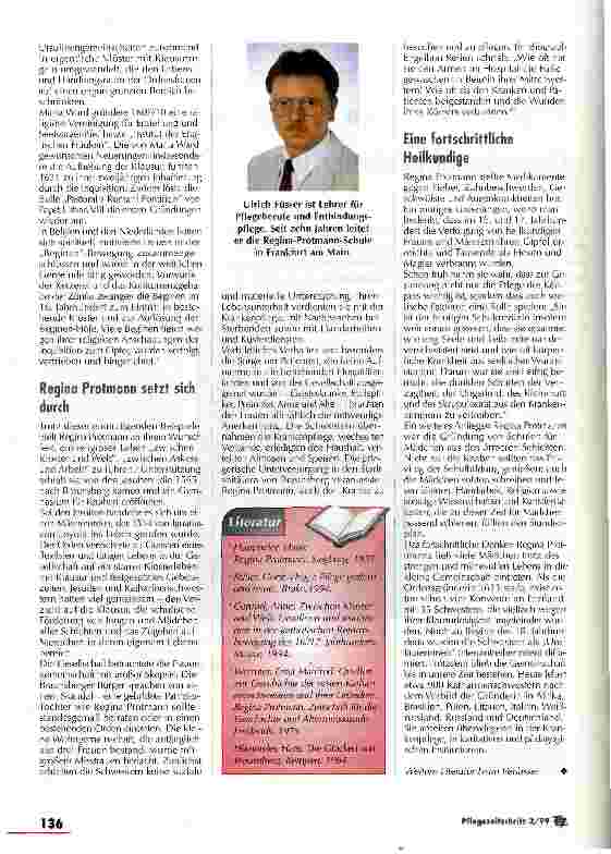 Vorschauseite 2: Pflege im 16. Jahrhundert: Regina Protmann - eine Pionierin der Gemeindekrankenpflege