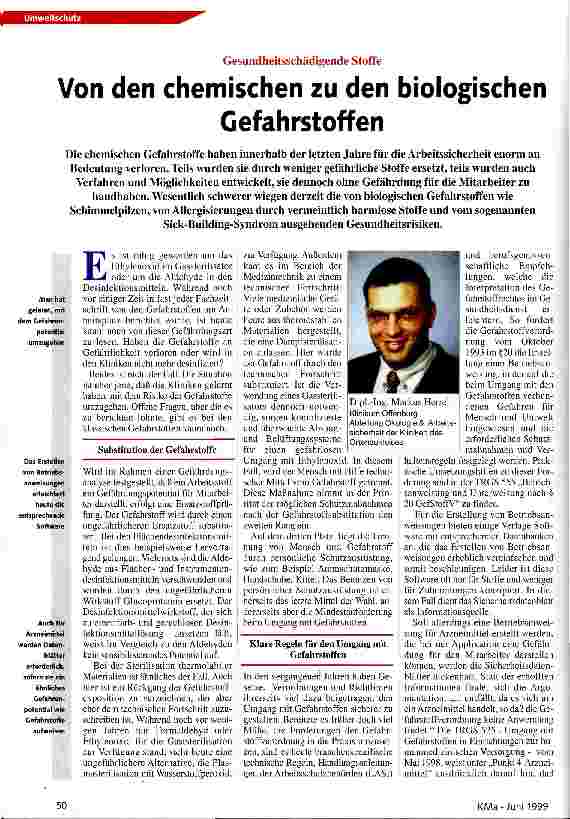 Vorschauseite 1: Von den chemischen zu en biologischen Gefahrstoffen