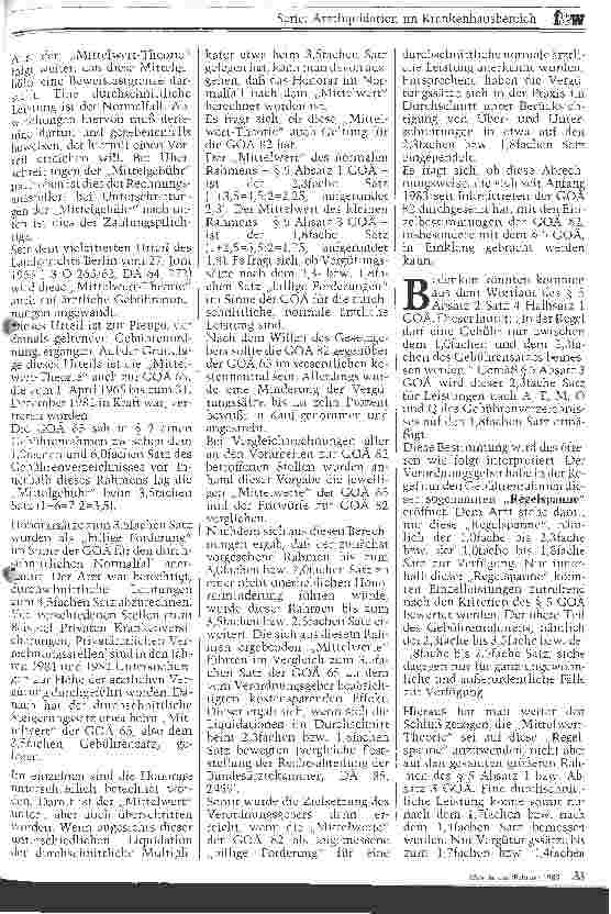 Vorschauseite 2: Angemessenes Arzthonorar