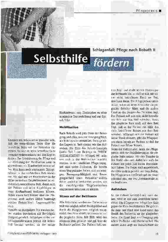 Vorschauseite 2: Selbsthilfe fördern Schlaganfall: Pflege nach Bobath, Teil 2