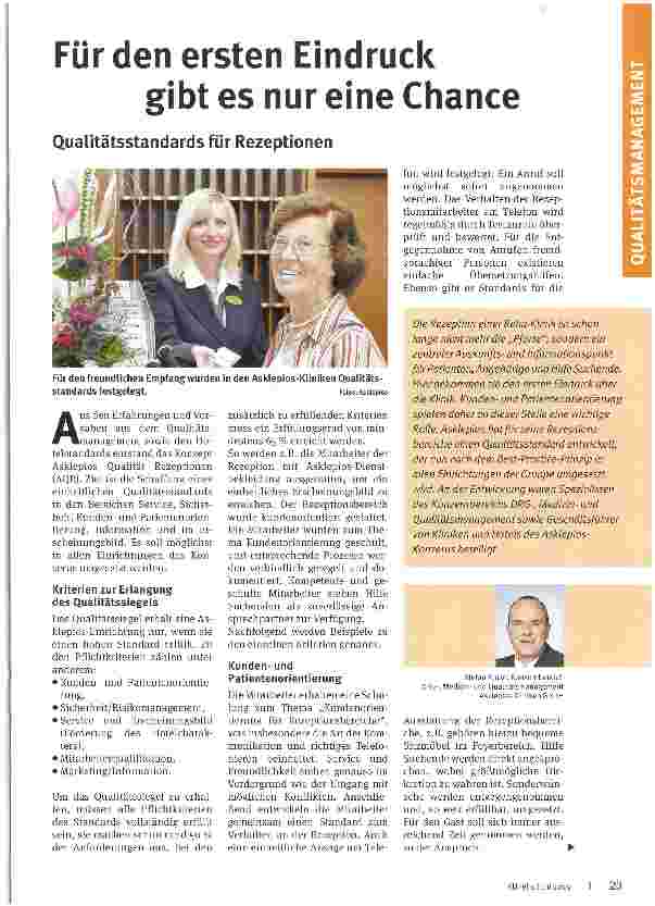 Vorschauseite 1: Für den ersten Eindruck gibt es nur eine Chance
