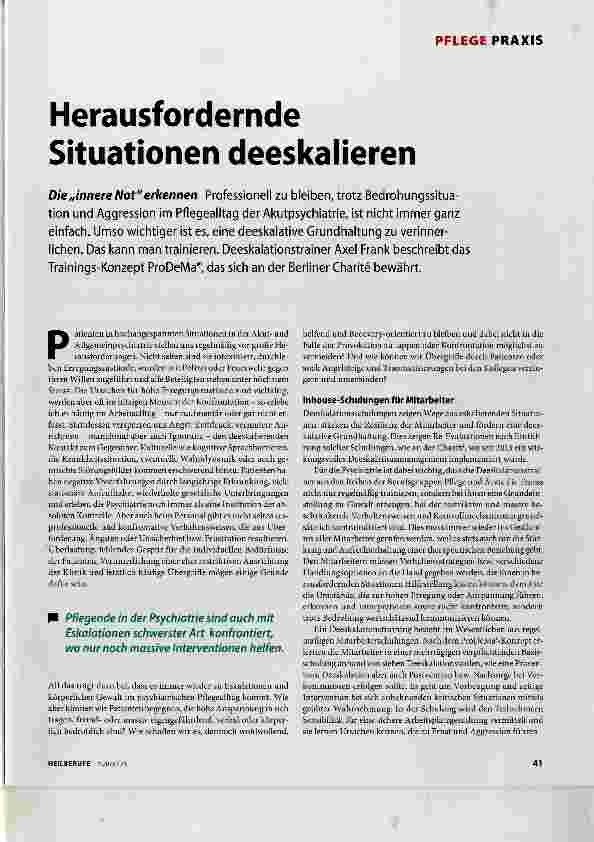 Vorschauseite 1: Herausfordernde Situationen deeskalieren