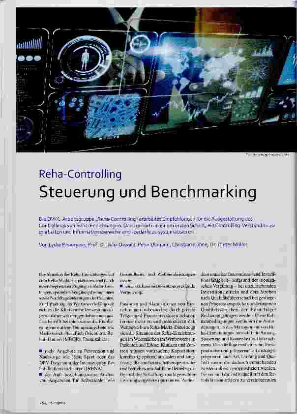 Vorschauseite 1: Reha-Controlling Steuerung und Benchnnarking