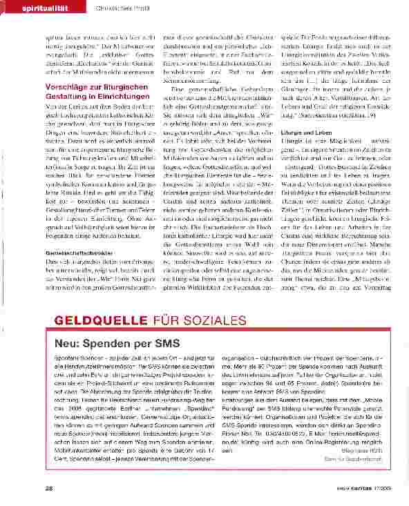 Vorschauseite 2: Liturgie in der Einrichtung