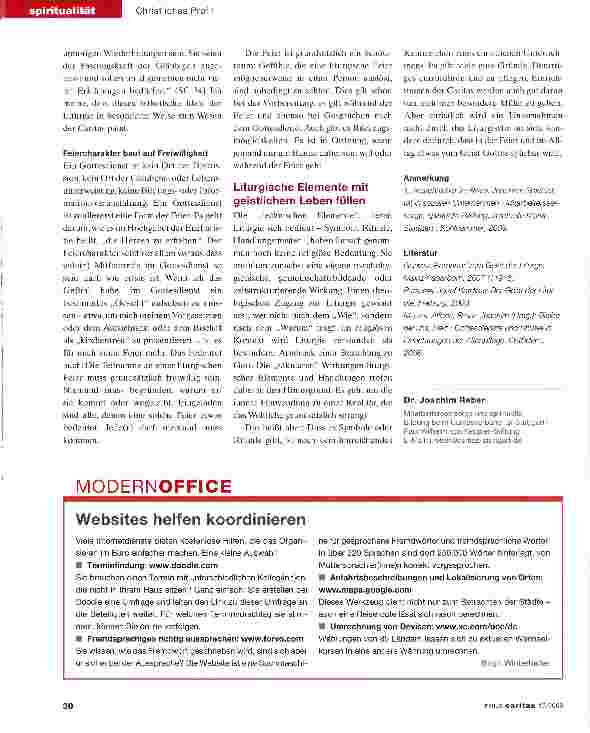 Vorschauseite 4: Liturgie in der Einrichtung