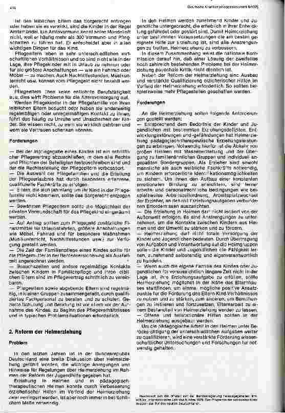 Vorschauseite 2: Verbesserung der Familienpflege und der Heimerziehung