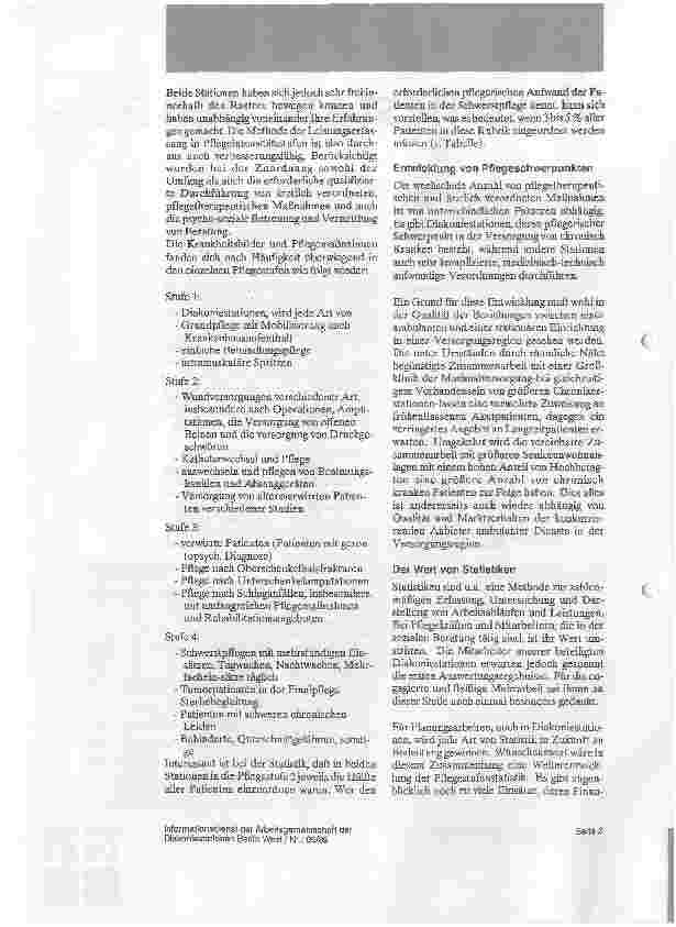 Vorschauseite 2: Die Krankenpflege wird intensiver Auswertung einer Patientenstatistik