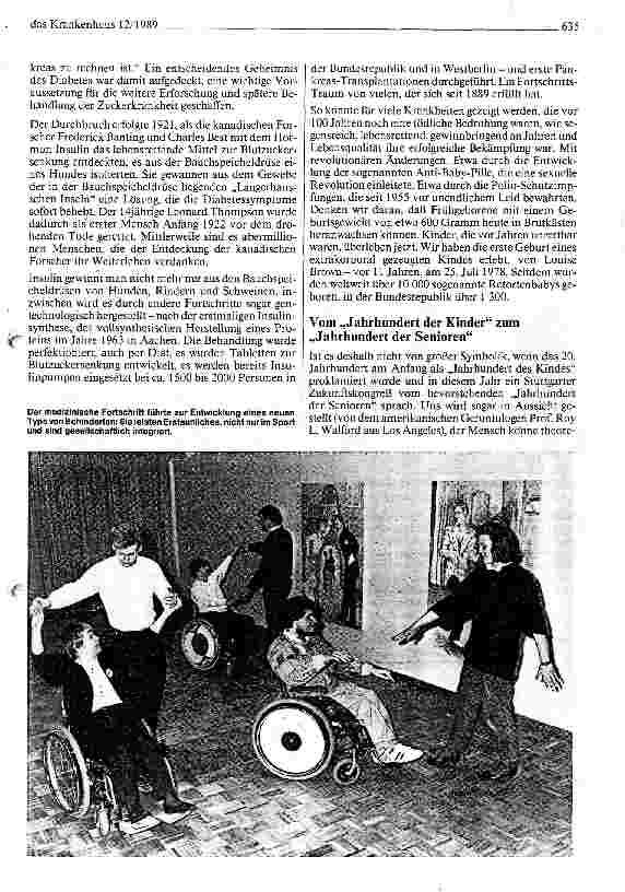 Vorschauseite 4: 100 Jahre Entwicklung in der Medizin (III)