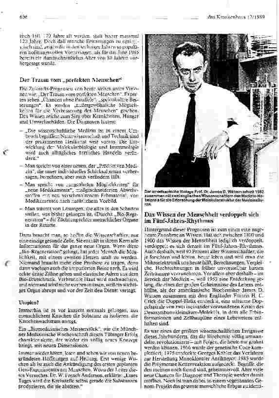 Vorschauseite 5: 100 Jahre Entwicklung in der Medizin (III)