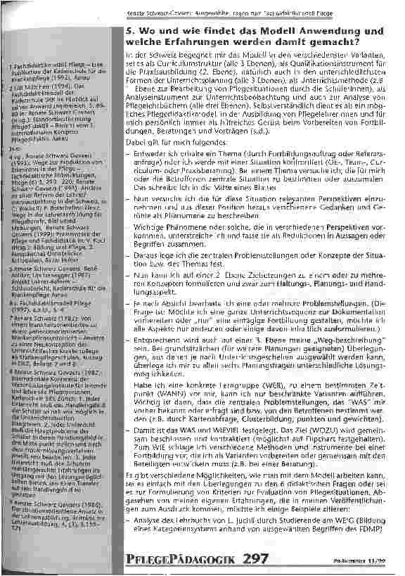Vorschauseite 6: Ausgewählte Fragen zum Fachdidaktikmodell Pflege