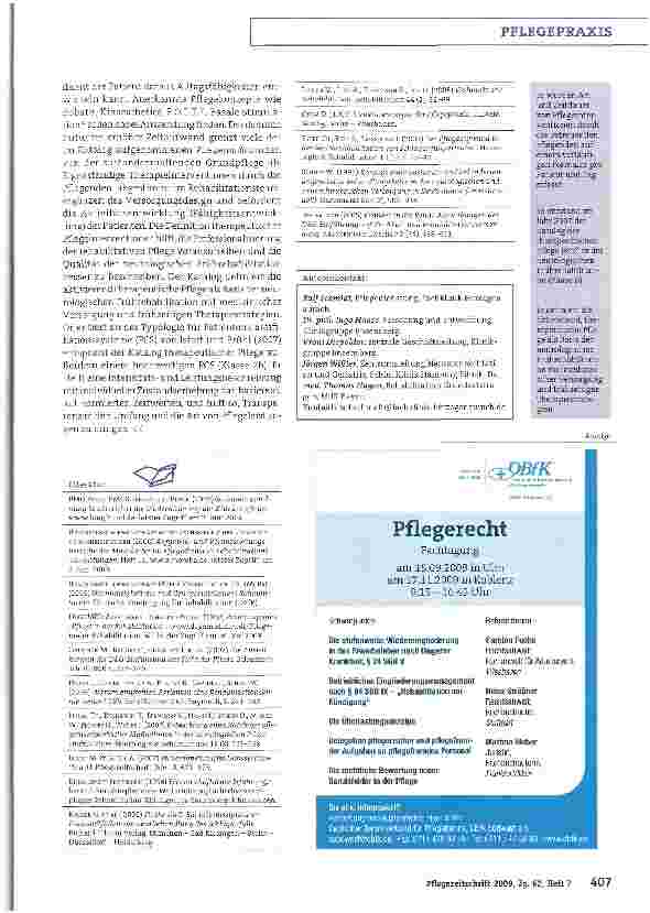 Vorschauseite 4: Entwicklungen und Inhalte der Pflege in der Rehabilitation