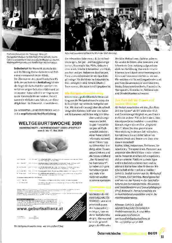 Vorschauseite 3: Für eine mütterfreundliche Gebärkultur