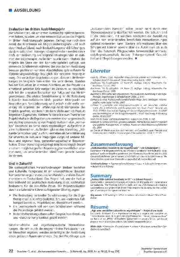 Vorschauseite 5: „Kultursensibles Handeln in der Ergotherapie - ein Schulprojekt -