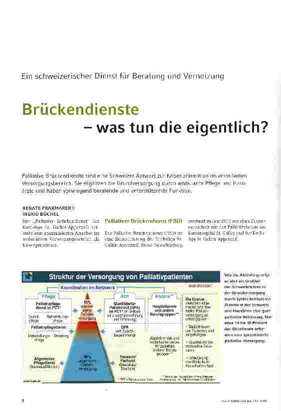 Vorschauseite 1: Ein schweizerischer Dienst für Beratung und VernetzungBrückendienste - was tun die eigentlich?