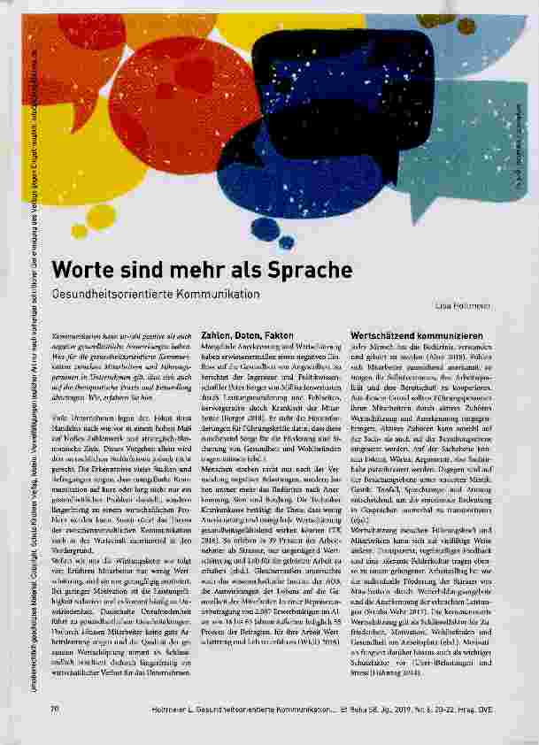 Vorschauseite 1: Worte sind mehr als Sprache