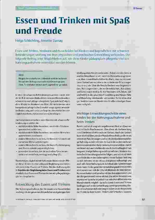 Vorschauseite 1: Essen und Trinken mit Spaß und Freude