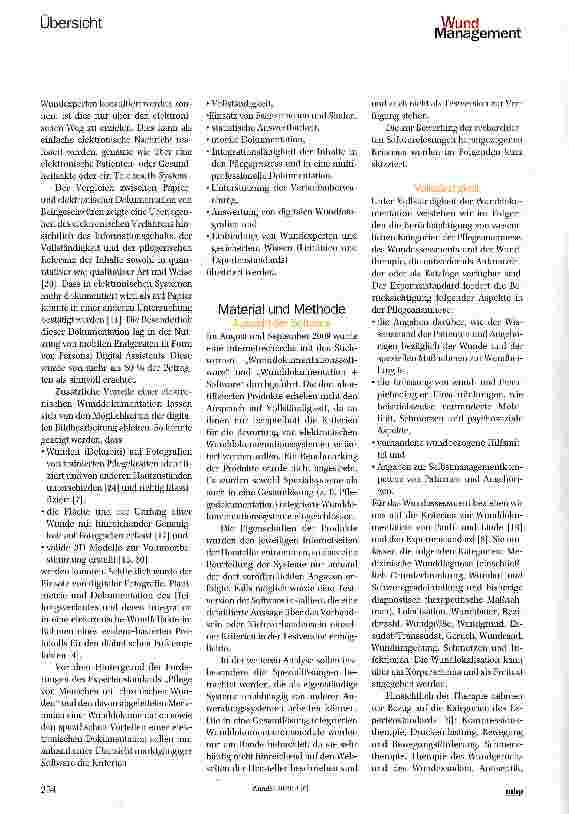 Vorschauseite 3: Software zur digitalen Wunddokumentation Marktübersicht und Bewertungskriterien