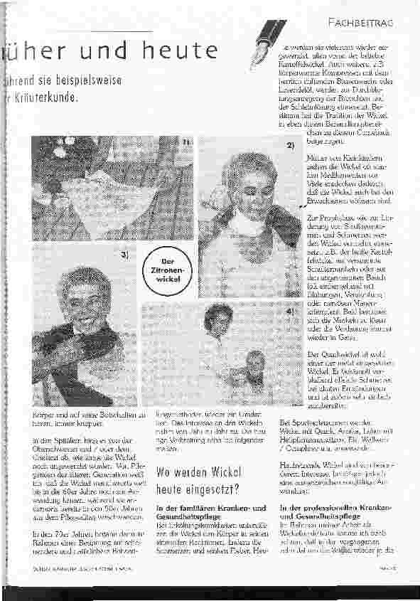 Vorschauseite 2: Wickel und Kompressen - früher und heute