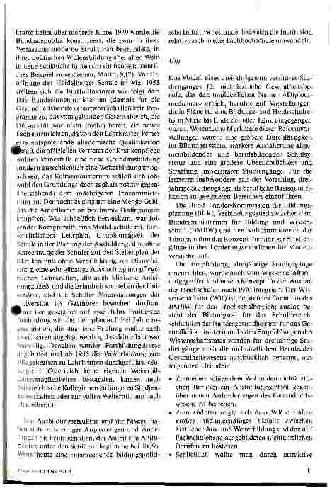 Vorschauseite 3: Krankenpflege und der tertiäre Bildungsbereich in der Bundesrepublik Deutschland