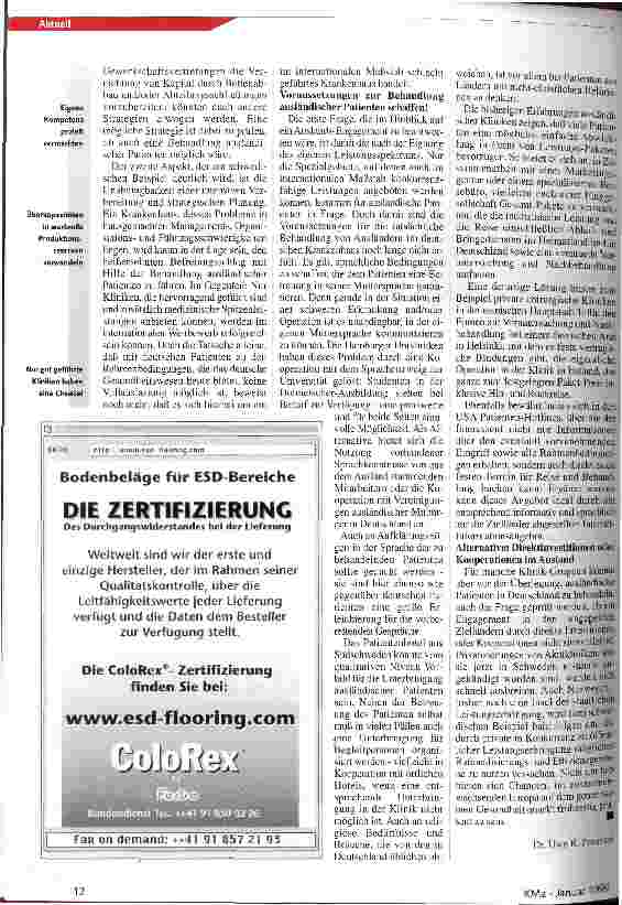 Vorschauseite 3: Ausländische Patienten II: In Deutschland behandeln oder im Ausland investieren?