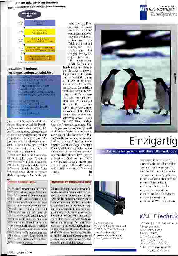 Vorschauseite 2: Systematische Managementleistung sichert Software-Projekt Innsbrucker Projekt für die OP-Koordination