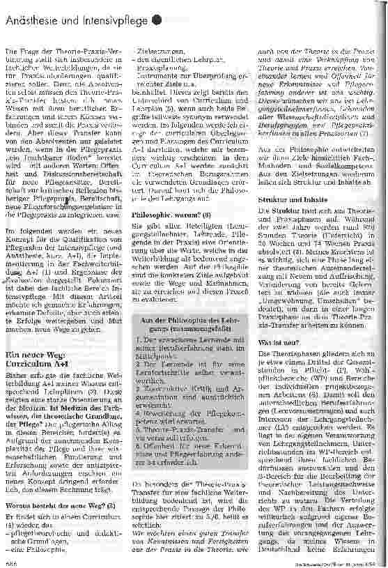 Vorschauseite 2: Ein neuer Weg in der Weiterbildung Intensivpflege Zukunftsorientierte Qualifikation unter gegenwärtigen Rahmenbedingungen, Teil 2