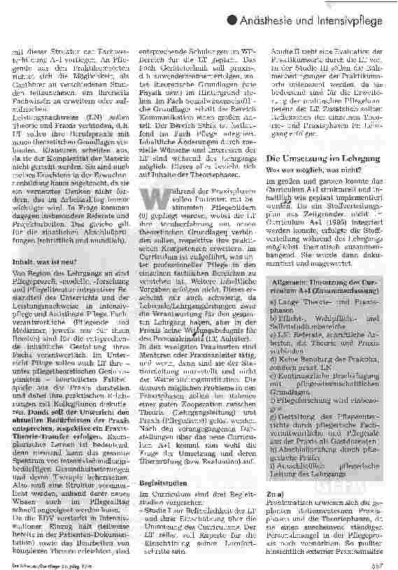 Vorschauseite 3: Ein neuer Weg in der Weiterbildung Intensivpflege Zukunftsorientierte Qualifikation unter gegenwärtigen Rahmenbedingungen, Teil 2