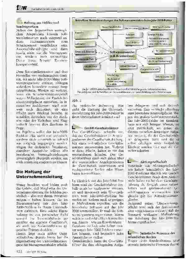 Vorschauseite 3: Wenn im Jahr 2000 der Computer streikt: Wer haftet für den Klinik Crash?