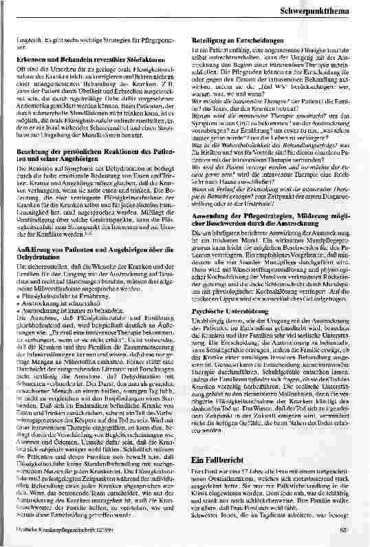 Vorschauseite 3: Dehydratation bei sterbenden Patienten