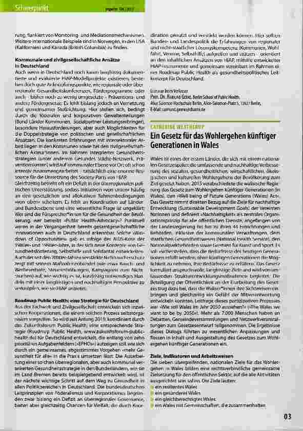 Vorschauseite 2: Entwicklungen und Perspektiven