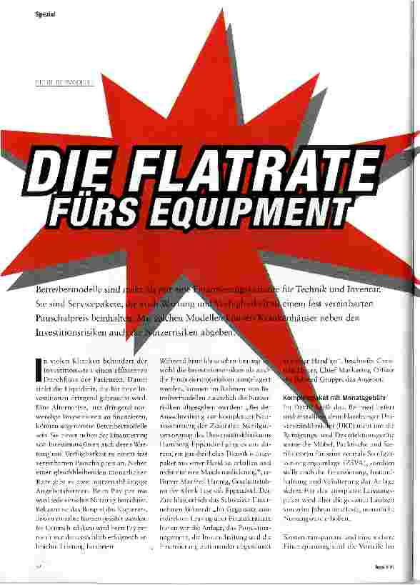 Vorschauseite 1: Die Flatrate fürs Equipment