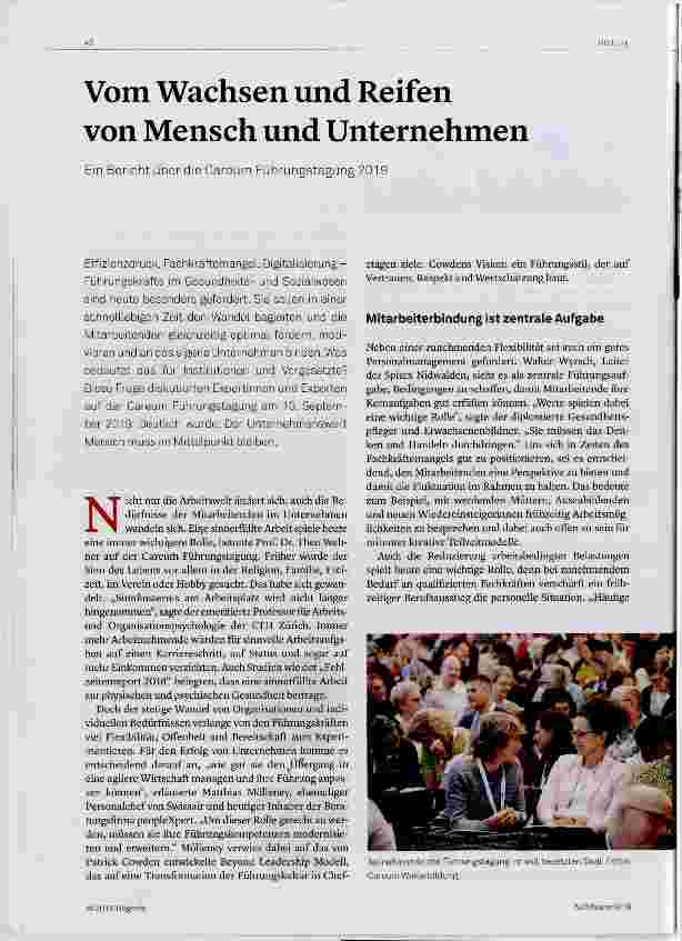 Vorschauseite 1: Vom Wachsen und Reifen von Mensch und Unternehmen