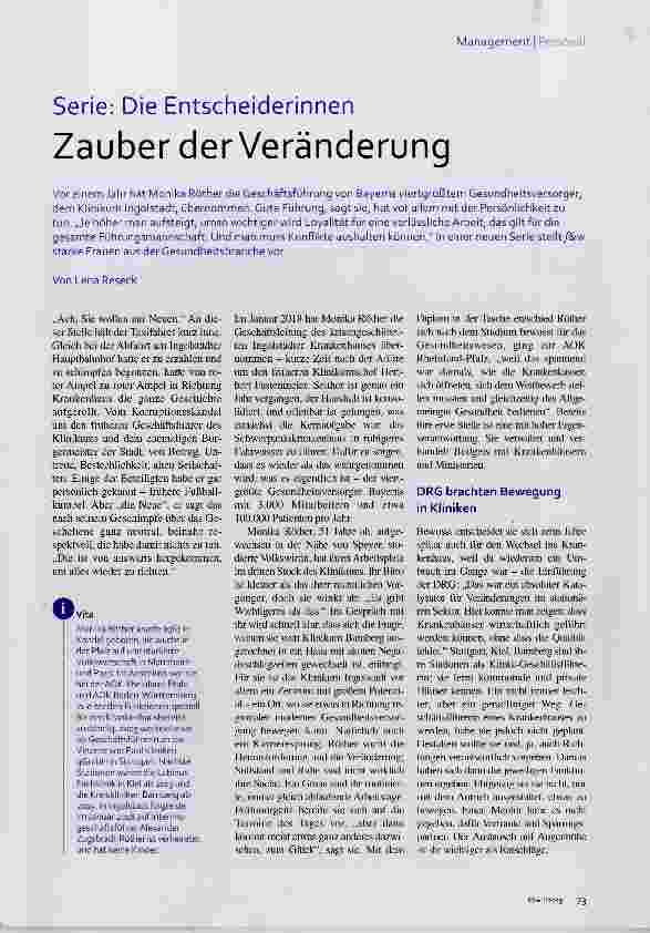 Vorschauseite 2: Serie: Die Entscheiderinnen Zauber der Veränderung